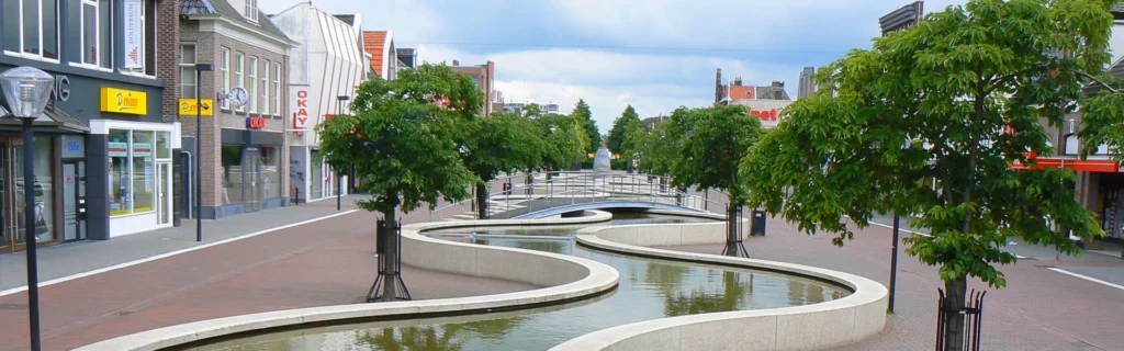 Het centrum van Hoogeveen, werkgebied van Taxi Tolk