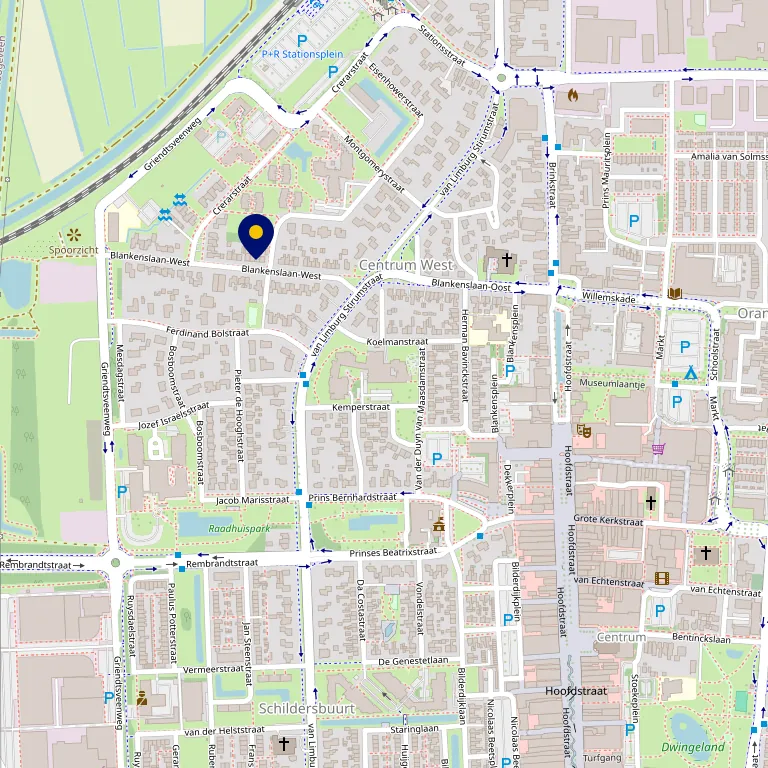 Kaart van de locatie van Taxi Tolk aan de Blankenslaan-West in Hoogeveen (OpenStreetMap)